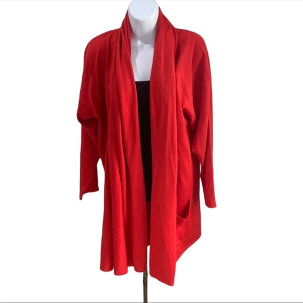 Chaus WOOL Blend Red‎ Shacket Size 8 Long No Flaws